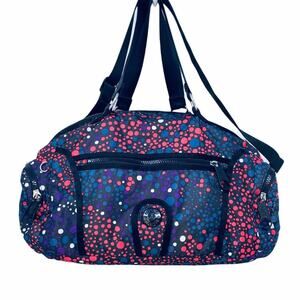 Kipling Black Duffle Bag Multicolor  Polka Dot G’Rilla Girlz Space Dots‎ Purse